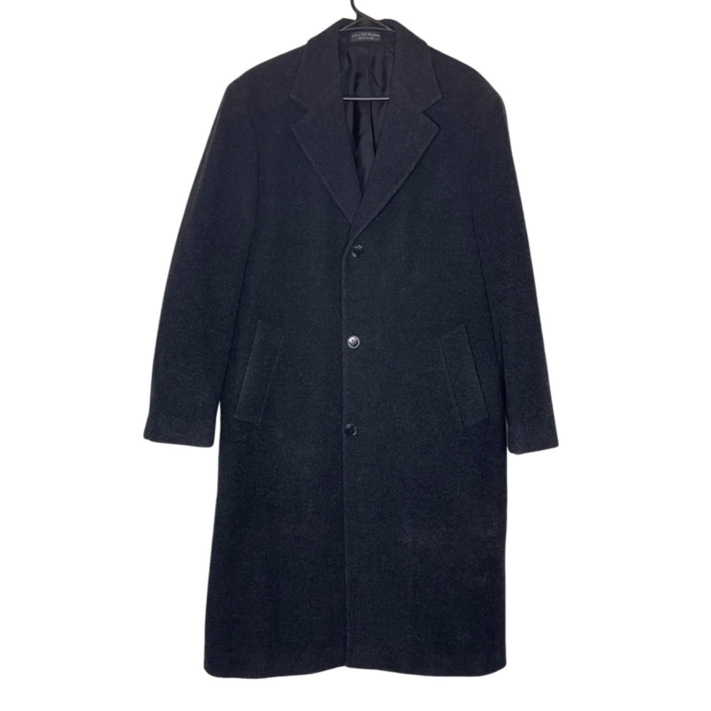 Ralph Lauren Chaps VTG Cashmere Blend Full Length Black Men’s Peacoat Pockets